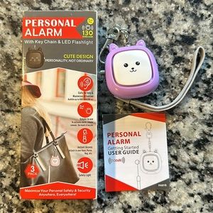(1) Purple Personal Alarm 🚨 with keychain and LED flashlight NWT